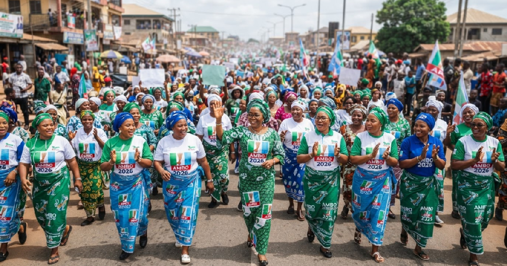 Power Walk Kafayat: The Power Walk: Kafayat Oyetola's 10,000 Women Mobilise for Osun's AMBO Campaign